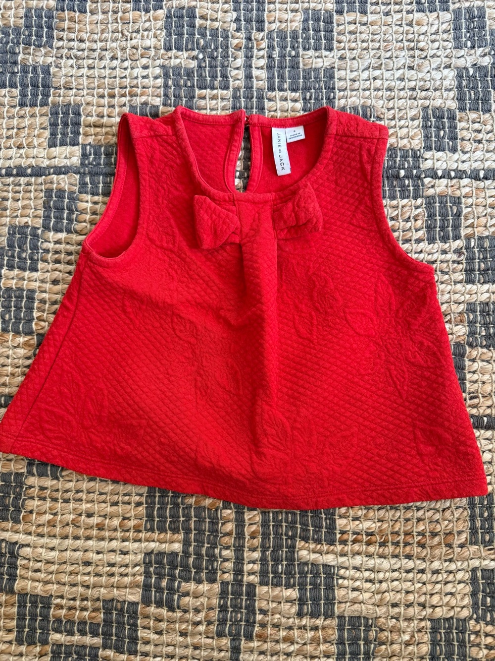Janie and Jack Red Quilted Bow Tank Top for Women